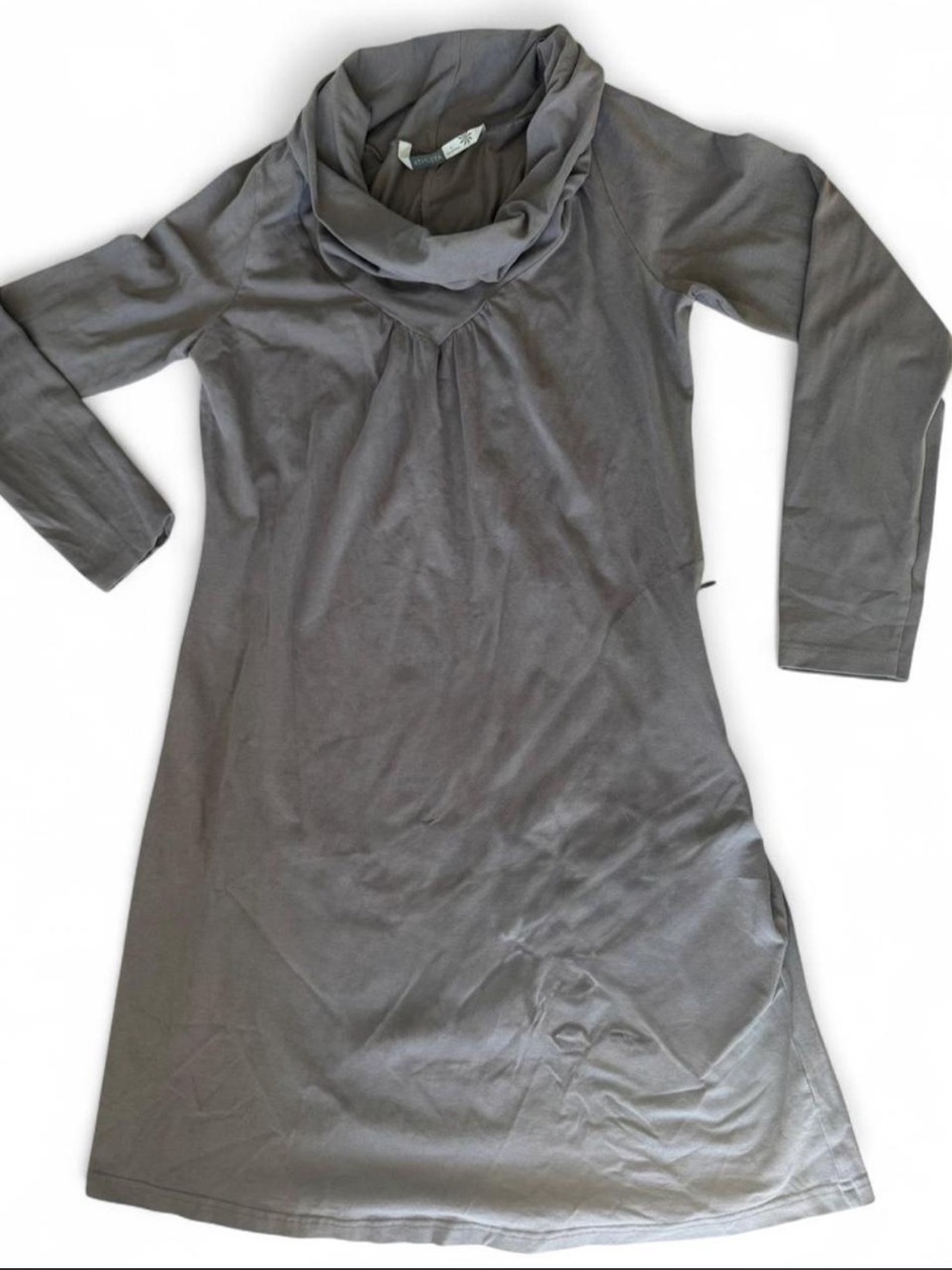 Athleta Gray Cowl Neck Dress